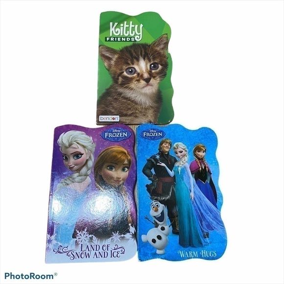 Frozen & Cat Book Bundle Kids (3) Hardcover Disney - Picture 1 of 5